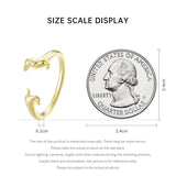 MUNDELL Cute Dachshund Rings 14K Gold Plated Puppy Dog Rings for Women Animal Rings Stacking Ring Statement Ring