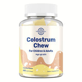 Bovine Colostrum Chews Supplement with 60% IgG for Humans Women Men Kids- for Immune, Gut, Bone, Joint, Cognitive, Overall Growth, from Grass-Fed Cows & Vanilla Flavor, 60 Soft Chews