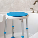 FSA/HSA Eligible, Vaunn Medical Tool-Free Assembly Adjustable Swivel Shower Stool Seat Bench with Anti-Slip Rubber Tips for Safety and Stability