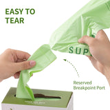 SUPERBIO 13 Gallon Flat Top Compostable Food Waste Bags, 50 Count, 2 Pack, 49.2L, 0.87 Mil, ASTM D6400 BPI and OK compost INDUSTRIAL