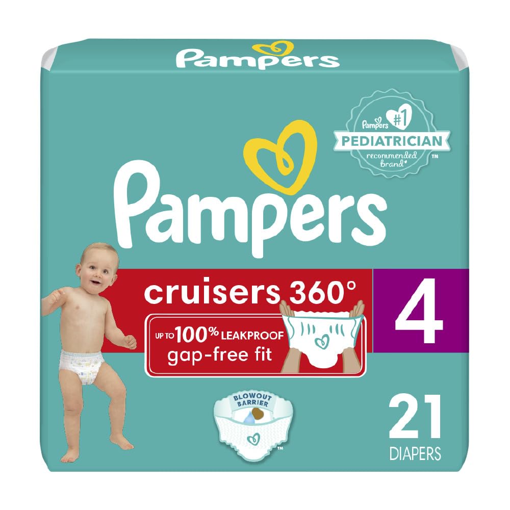 Pampers Diapers - Cruisers 360 - Size 6, 48 Count, Babyproof up to 100% Leakproof Pull-On Diaper