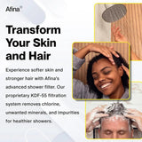 Afina Replacement Filter for Afina Filtered Showerhead & Shower Filter - High Pressure Shower - Reduces Dry Itchy Skin, Dandruff, Eczema, and Dramatically Improves The Condition of Your Skin and Hair