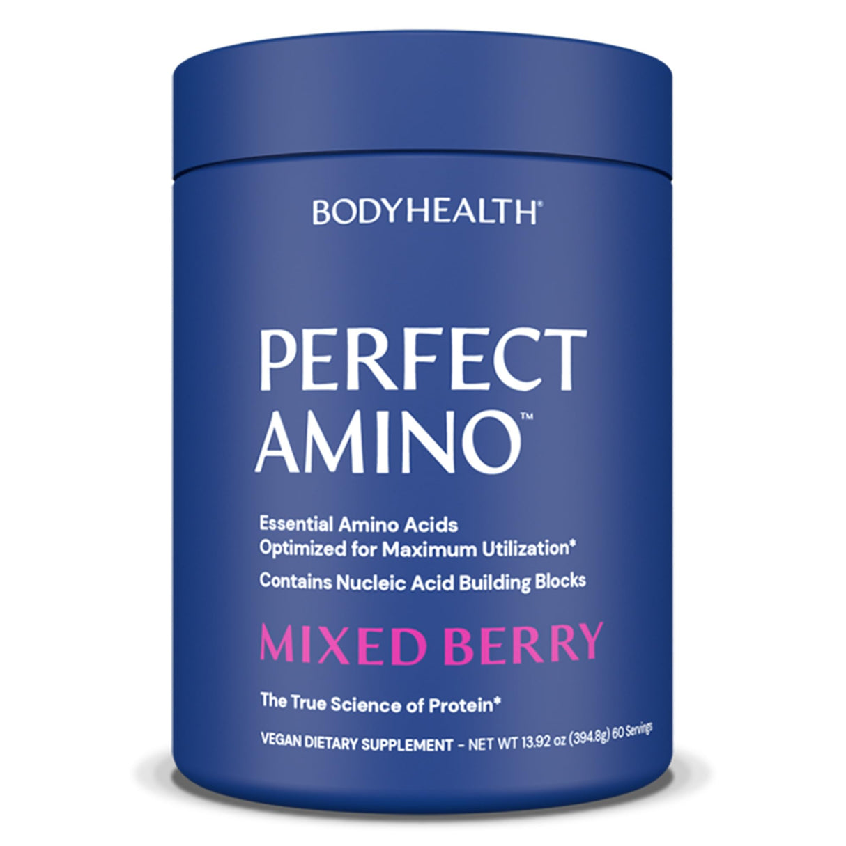 BodyHealth PerfectAmino Powder - BCAA and EAA Powder for Pre and Post Workout - Amino Acid Energy Drink for Men and Women to Support Lean Muscle and Recovery - Mixed Berry - 60 Servings