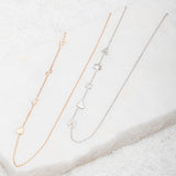 SilveristicJewelry Sideways Initial Necklace 925 Sterling Silver, Personalized Initial Necklace for Women, Custom Letter Necklace, Dainty Sideways Letter Pendant