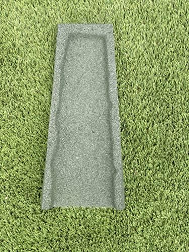 Rubberific Premium Rubber Downspout Splash Block, Rain Guard, Stone Textured Drain Extender (Green)