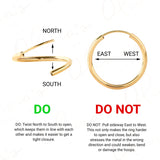 14k Yellow Gold Endless Hoop Earrings 10x1.0mm