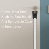 SecurityMan Adjustable Door Security Bar - Constructed of High Grade Iron - Great for Apartment Security or Home Protection Door Stoppers -(18.25”-47.5” for Doors / 18.25”-46.5” for Patio Doors) White