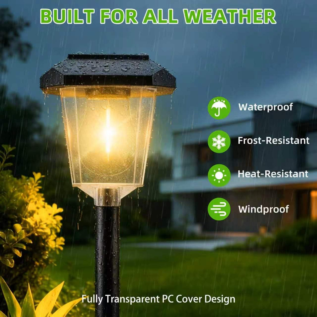 Ruboliy 16Pack Solar Outdoor Lights, Solar Landscape Lighting for Path Walkway Lawn Garden Yard Outside Décor, Black