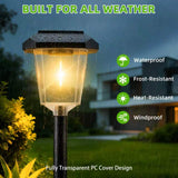 Ruboliy 16Pack Solar Outdoor Lights, Solar Landscape Lighting for Path Walkway Lawn Garden Yard Outside Décor, Black