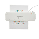Amazon Basics 9-Inch Thermal Laminator Machine with Quick Warm-Up, 2 Heat Settings, Jam Release for Documents and Photos, White
