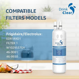Replacement for Whirlpool EDR1RXD1, P8RFWB2L, W10295370A, Compatible with Kenmore 9081, WHR1RXD1, P4RFKB2, 46-9081, 46-9930 Refrigerator Water, PACK of 3