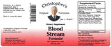 Christopher's Original Formulas Blood Stream Formula - Blood Circulation Supplements - Supports Vein Elasticity, Clean & Pure Bloodstream