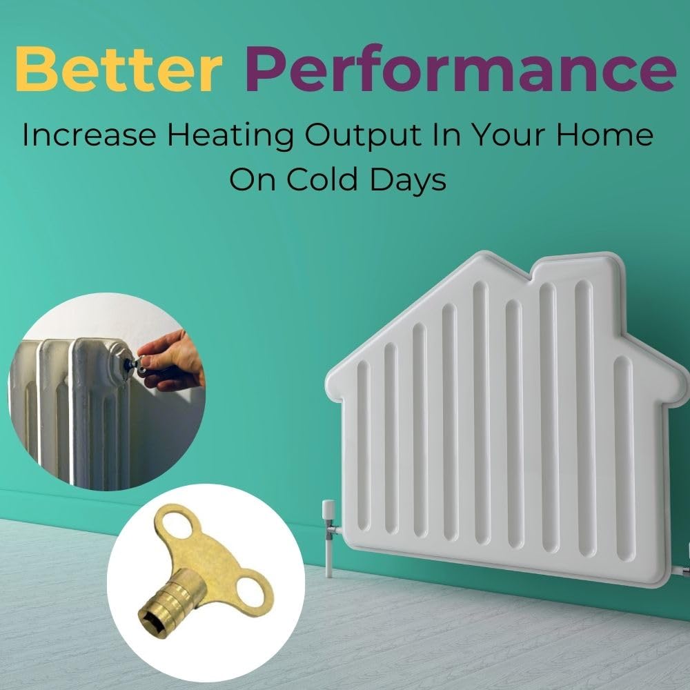 Go Bathrooms 72823 Bleed Radiator Keys, Pack of 2, Brass, 2 Count