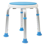 FSA/HSA Eligible, Vaunn Medical Tool-Free Assembly Adjustable Swivel Shower Stool Seat Bench with Anti-Slip Rubber Tips for Safety and Stability