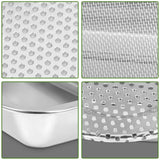 Picowe Stainless Steel Sprouting Trays Seed Sprouting Kit with Stainless Steel Mesh Tray Seed Starter Tray Seed Sprouting Kit (3pack, 10.4 x 7.7inch)