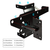 Self-Locking Gate Latch Heavy Duty Post Mount Automatic Gravity Lever Wood/PVC Fence Gate Lock with Fasteners Hardware,for Secure Pool |Yard | Garden, Steel,Black