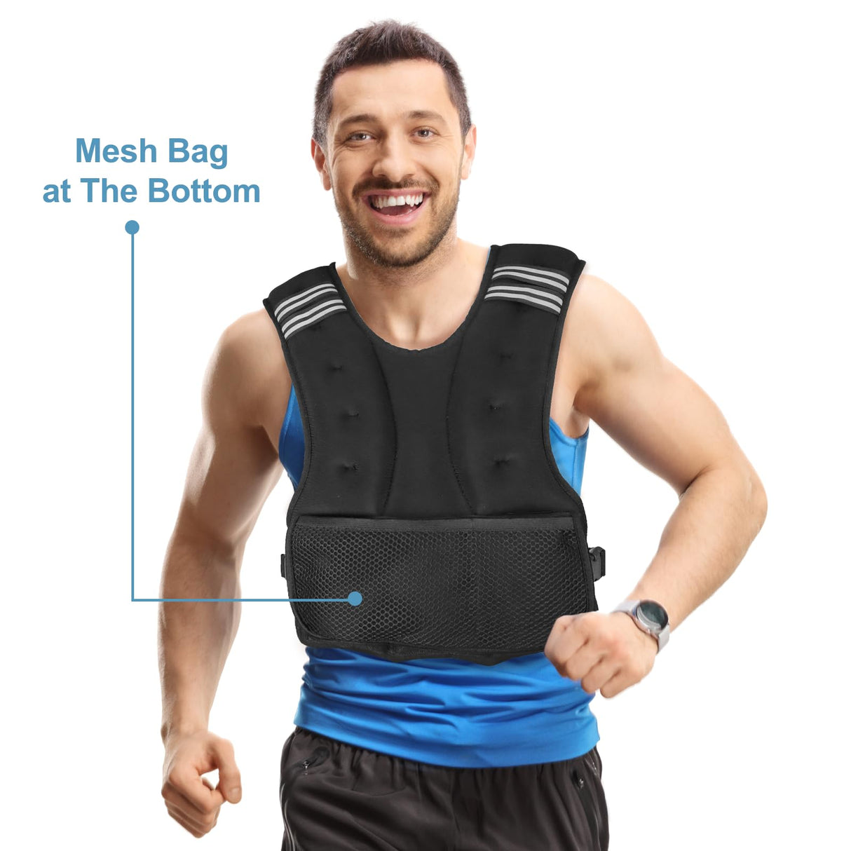 Henkelion Adjustable Weighted Vest for Men Women Weights Included, 11-20lbs Body Weight Vests Adjustable for Running, Training Workout, Jogging, Walking