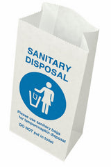 Bulk Restroom Supplies - Sanitary Disposal Bags for Feminine Products, 1000 Count, 4x2x9 Inches, Discreet Tampon Napkin Disposal with Odor Control, Commercial Bathroom Hygiene