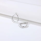 Gacimy Silver Criss Cross Hoop Earrings for Women, 25MM Small Hoops