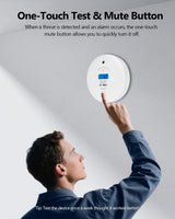Smoke and Carbon Monoxide Detector, 10 Year Battery Operated Combo Smoke Alarm and CO Monitor with Digital Display and LEDs, Portable Combination Detector for Home and Travel