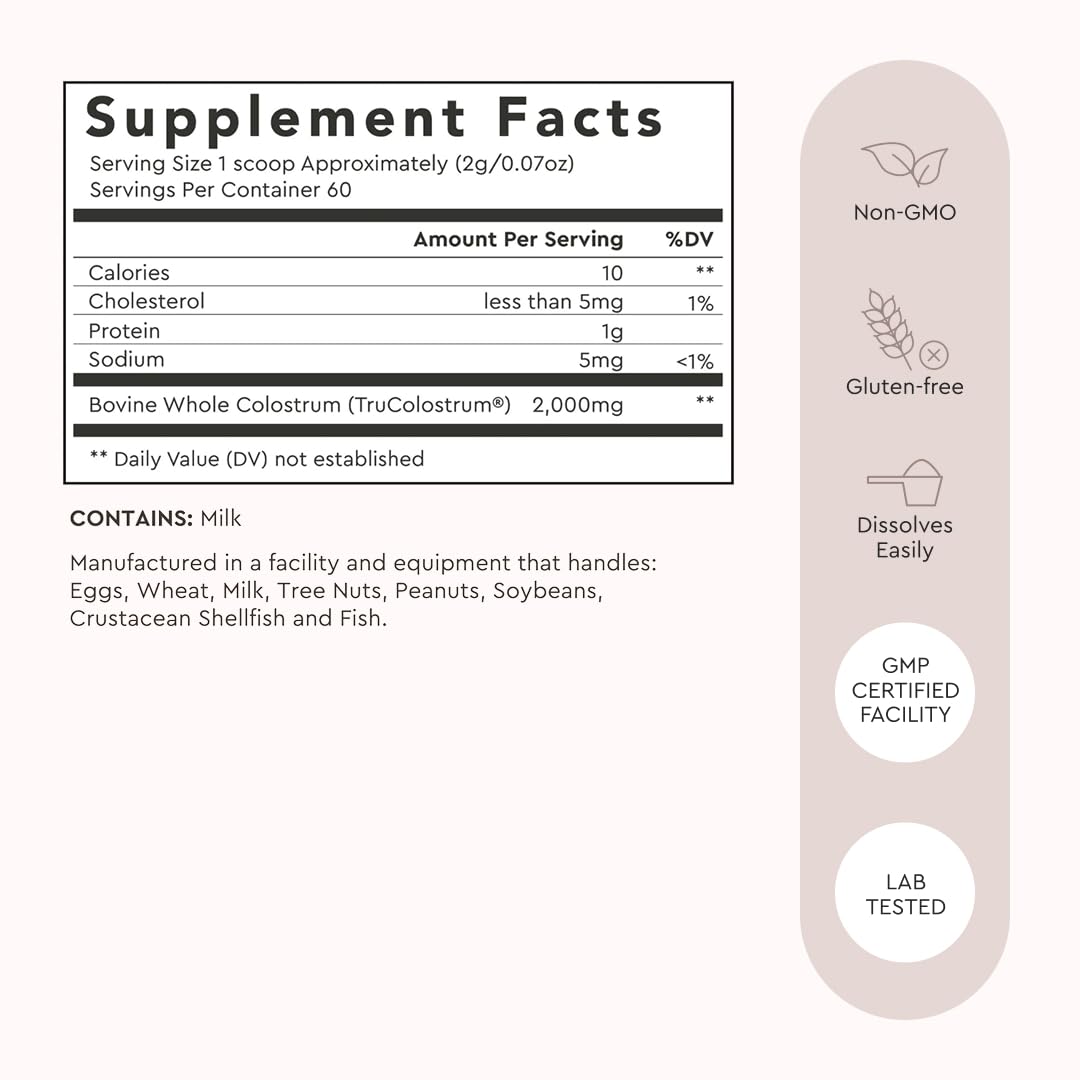 Alaya Naturals Bovine Colostrum Powder – Superfood, Bioactive Colostrum for Gut Health, Immune Support, Hormonal Balance & Muscle Recovery, Bioavailable, Non-GMO, Gluten Free