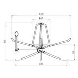 Kudos-Trading - Water Underfloor Heating Pipe Decoiler De-Coiler Fits 200m 300m 400m & 500m Coils of Pert-al-pert Pex-al-pex Pex & Pert Pipe for Easy Fitting of UFH Systems.