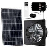 Teflever 15W Solar Powered Fan with Reversible Airflow - Intake & Exhaust, Programmable Remote Control with Timer, Aluminum Fan for Chicken Coop, Greenhouse, Shed, Pet House