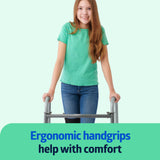 Medline Lightweight Junior/Lower Height Folding Walker with 5” Wheels