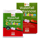Waterfall D-Mannose Children Melt in the Mouth Tablets with a hint of Strawberry. Suitable for Boys & Girls, 3 Years + | 100 Count