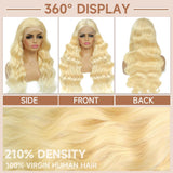 Arsoya 613 13x6 Lace Front Wig Human Hair 28 Inch 210 Density Blonde Wig Human Hair Body Wave Lace Front Wigs Human Hair Pre Plucked 613 HD Lace Front Wigs Human Hair