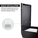 Paper Towel Dispenser Wall Mount Commercial c fold Multifold Trifold, Touchless Hand Towel Dispenser with Lock, (Matte Black)