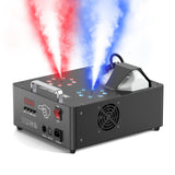 2000W Professional Fog Machine Dual Nozzle with 16 RGB LED, DMX Control Adjustable Smoke Direction, 2.5L Tank LCD Display 30000CFM for Halloween Christmas Stage DJ Party Club Events