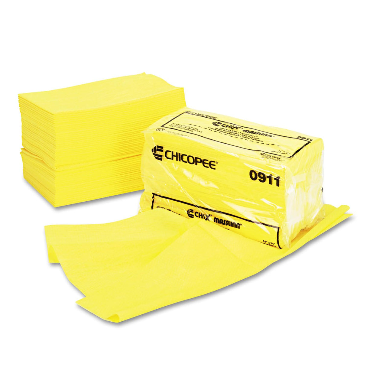 Chicopee 0911 Masslinn 24" x 24" Yellow Dusting Wiper Cloth for Furniture, Printers, Electronics, No Spray Needed (2 packs of 50)