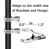 BESTEEL Upgraded 240 PCS Garden Clips, Greenhouse Clamps 100% Stainless Steel Heavy Duty Greenhuose Clips for Netting - Strong Grip to Hold Down Shade Cloth or Plant Cover on Garden Greenhouse Hoops