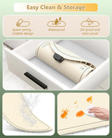 Food Warming Mats for Countertop Extra Large(XXL 36"x15"),Electric Heating Pad for Food,Roll Up Silicone Warmer Mat for Party,Christmas House Warming Gifts for Home Daily Use(Beige)