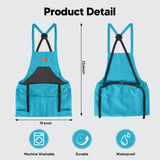LIBKUR Gardening Apron,Harvest Apron with Multi-pocket for Men Women, Adjustable Cross-Back Straps, Garden Gifts for Mom,Dad