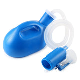 ONEDONE Urinals for Men - Portable Urinal for Men Spill Proof Nighttime Men's Urinal Bottle Male Pee Bottle Urine Bottle 68 OZ for Hospital Home Camping Car Travel 45" Long Hose with Lid (Blue)
