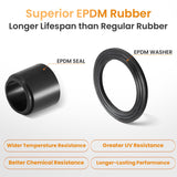 QILIPSU 50pcs 1/4" NPT Cable Gland Waterproof IP68 Nylon Cable Pass Through Cord Grip Connector Strain Relief Wire Grommet
