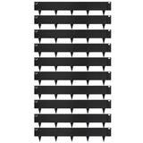 Worth Garden 10-Pack (34Ft Total) Galvanized Steel Landscape Lawn Edging - 8 in. H Bendable Metal Strips - Hammer-in 18-Gauge Flexible Black Edging Border - Yard Pathway Divider - Buckle Connection