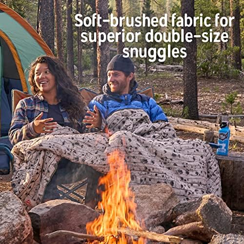 Kelty Biggie Blanket, 2 Person Large Insulated Camping Indoor Outdoor Travel Blanket and Ground Picnic Covering, Updated for 2022