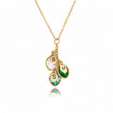 Birthstone Necklace for Women, Grandma Necklace with Birthstones, Initials