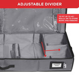 Premium Wrapping Paper Storage Container -Durable Material 600D tear-proof - Fits up to 27 Paper Rolls -Extra Pockets for Ribbons & Bows. Underbed Gift Wrap Organizer, Ideal for Holiday Christmas, etc