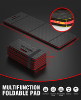 GEAVESS Foldable Kneeling Pad, 47.2" Large Supportive Mechanic Mat with Handle & Storage Strap, Extra Thick Comfortable Foam Knee Pad for Gardening, Garage, Workshop Repairing