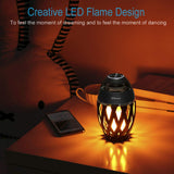 DiKaou LED Flame Outdoor Table Lamp Torch Table Lamp with Blutooth Speaker, Rechargeable Ambience Lantern with Flickers Warm Light for Patio/Porch/Home Decor, Best Gift for Men Women Teens Kids