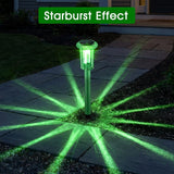 Eyrosa Solar Outdoor Lights, St Patricks Day 10 Pack Solar Pathway Lights Outdoor Waterproof, Stainless Steel Stake Lighting for Garden Yard Path Walkway Driveway Patio Lawn Outside Décor,Green
