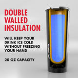 The LoudCup Tumbler + Stadium Horn - Insulated Cup Reusable Water Bottle Coffee Travel Mug - Worlds Loudest Cup for Game Day