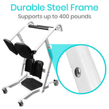 Vive Mobility Sit to Stand Patient Lift for Handicapped - Stand Assist Lift Aid for Home Care Use - Elderly Lift Assist Transfer Device - Transport Chair Stand Assist for Seniors, Adults & Disabled