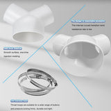 Enenes Duct Splitter Reducer, 3 Way Duct Connector for Exhaust Fan Dryer Vent Hose 6 Inch to 4 Inch to 4 Inch Dia Come With 3 Pieces Stainless Steel Hose Clamps (6 Inch-4 inch - 4 Inch)