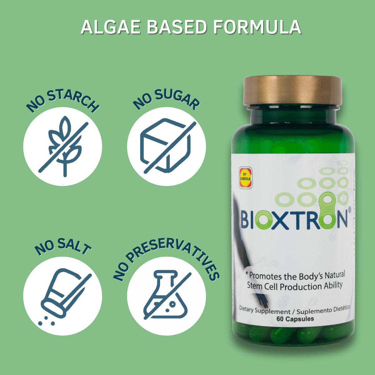 Bioxxtron Bioxtron Natural Stem Cell Supplement Capsules - Blue Green Algae and ...
