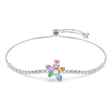 Swarovski Ariana Grande x bracelet, Mixed cuts, Flower, Multicolored, Rhodium plated